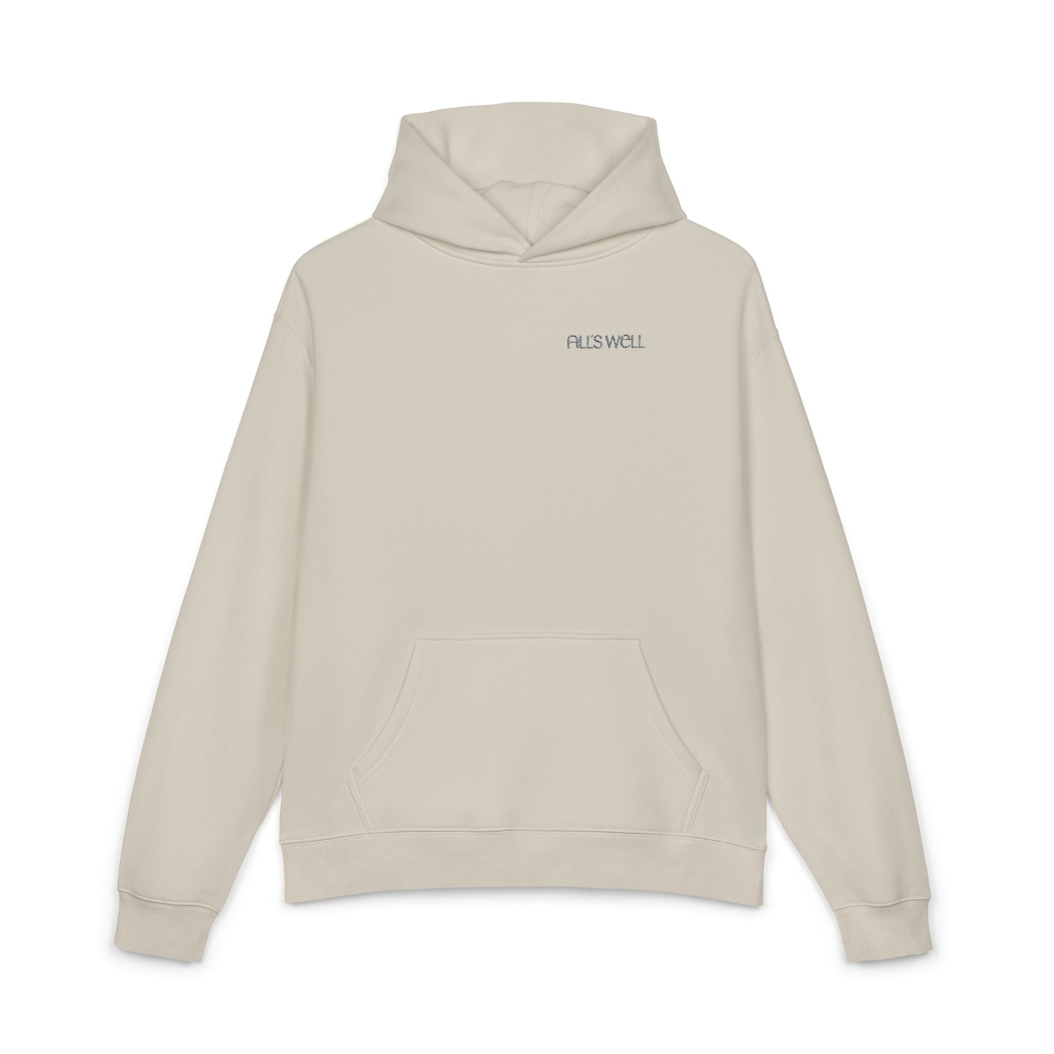Super-Minimal Premium Relaxed Unisex Hoodie | Light Neutrals