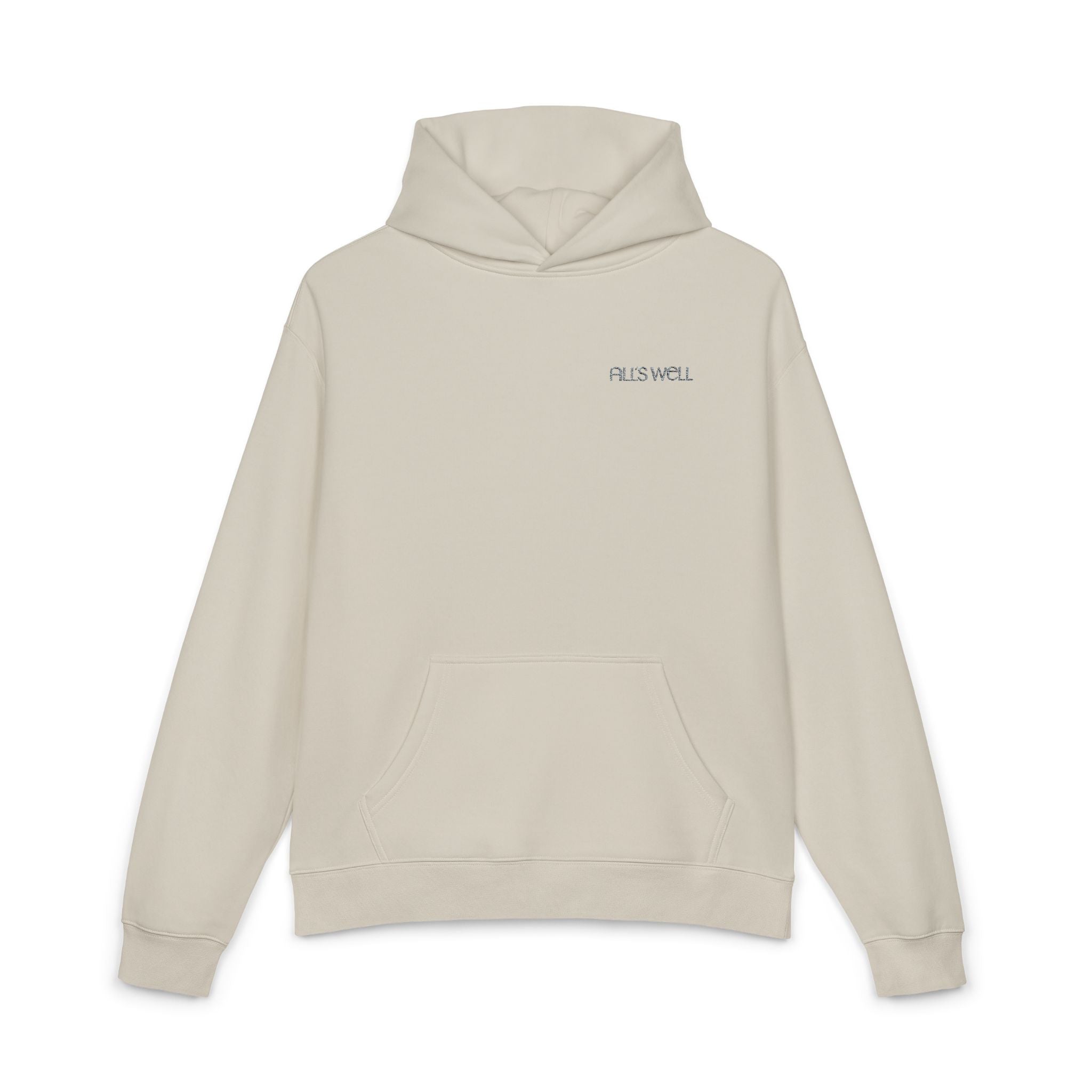 Super-Minimal Premium Relaxed Unisex Hoodie | Light Neutrals