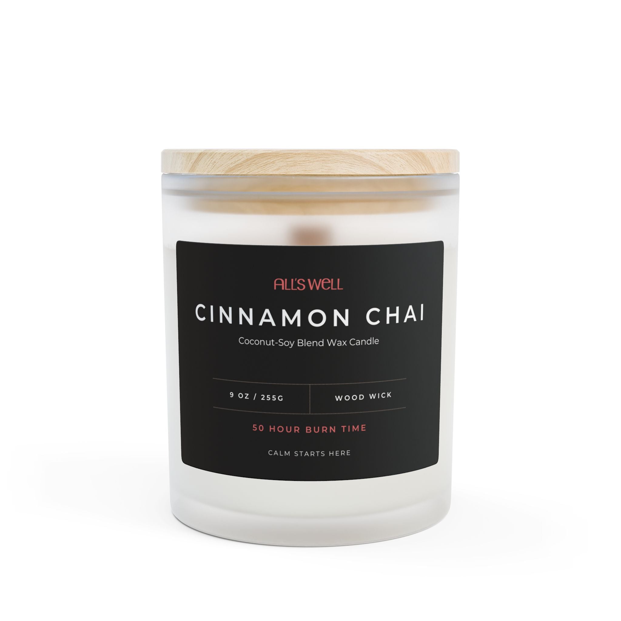 Premium Wood Wick Candle - Hand Poured Coconut-Soy Wax