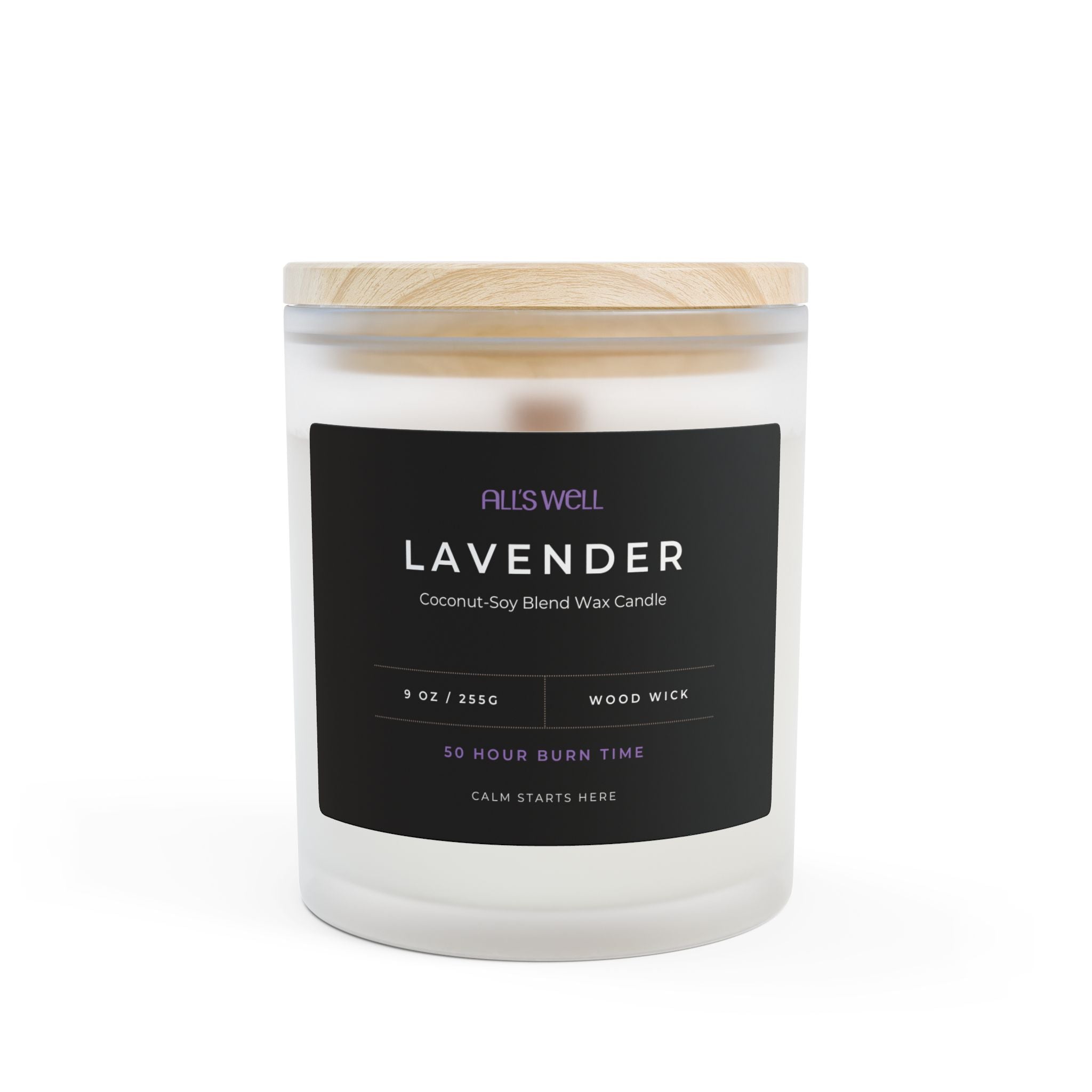 Premium Wood Wick Candle - Hand Poured Coconut-Soy Wax