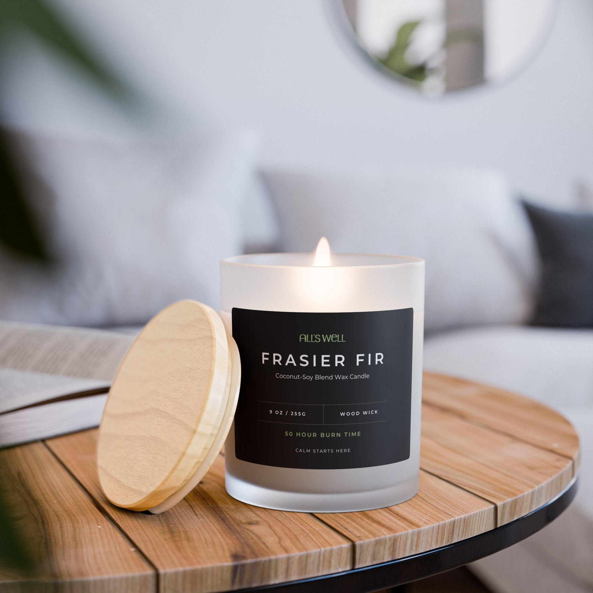 Premium Wood Wick Candle - Hand Poured Coconut-Soy Wax