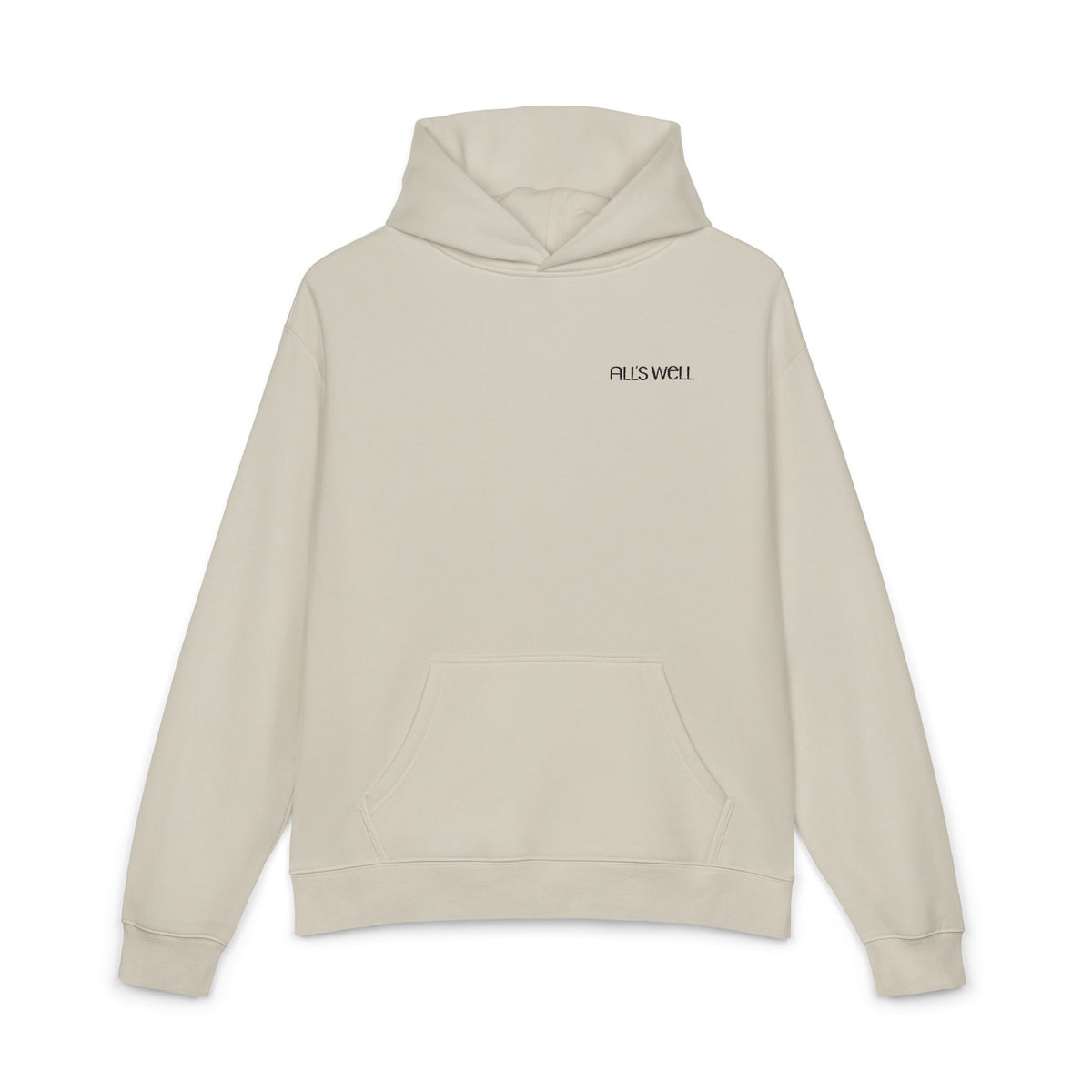 Super-Minimal Premium Relaxed Unisex Hoodie | Light Neutrals