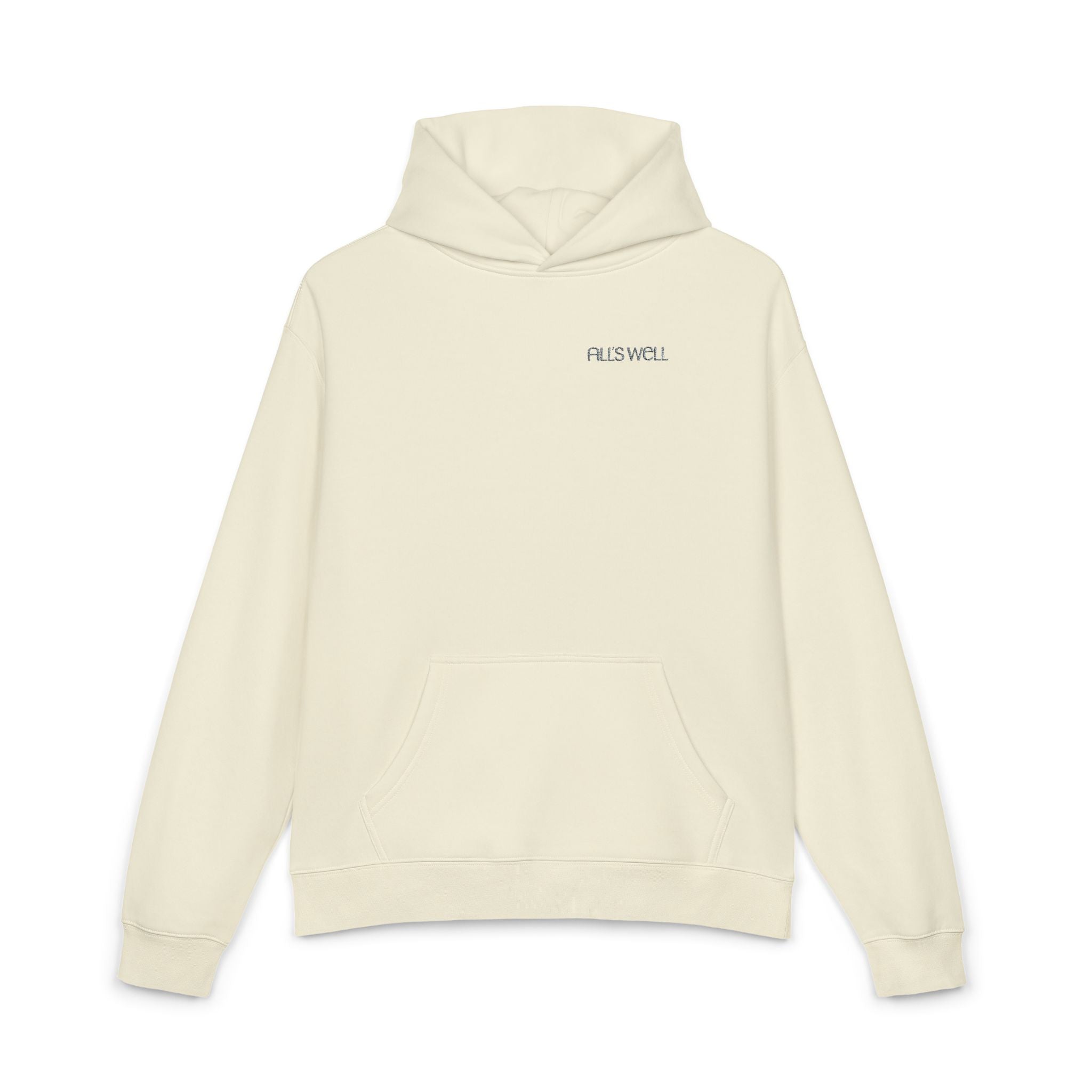Super-Minimal Premium Relaxed Unisex Hoodie | Light Neutrals