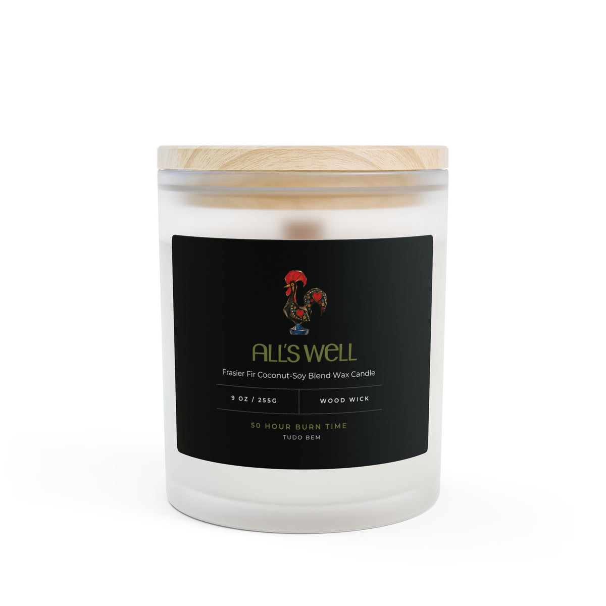 Tudo Bem Premium Wood Wick Candle - Hand Poured Coconut-Soy Wax