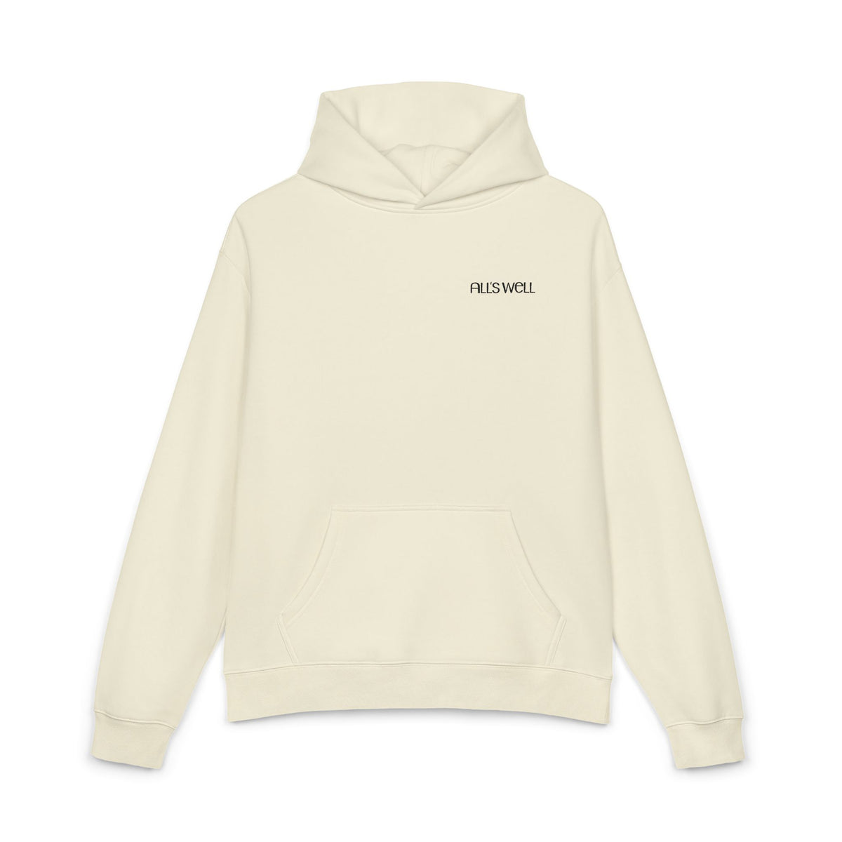 Super-Minimal Premium Relaxed Unisex Hoodie | Light Neutrals