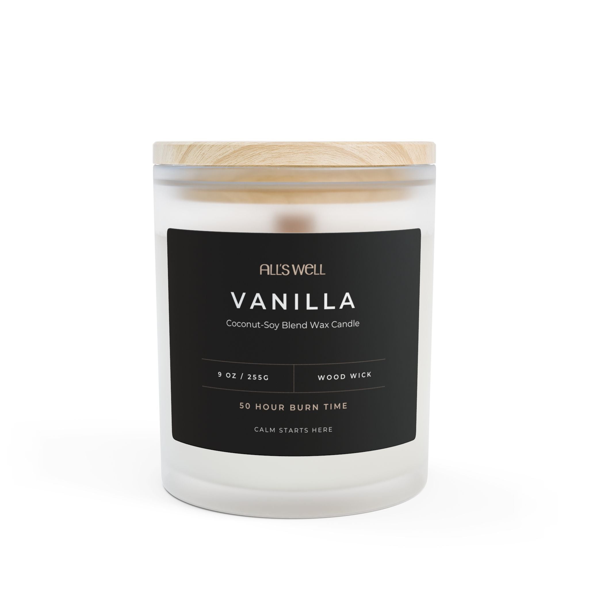 Premium Wood Wick Candle - Hand Poured Coconut-Soy Wax